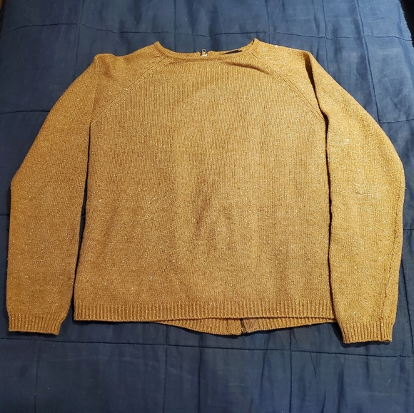 2/$20 Gold Sweater with Back Zipper - Picture 2 of 4
